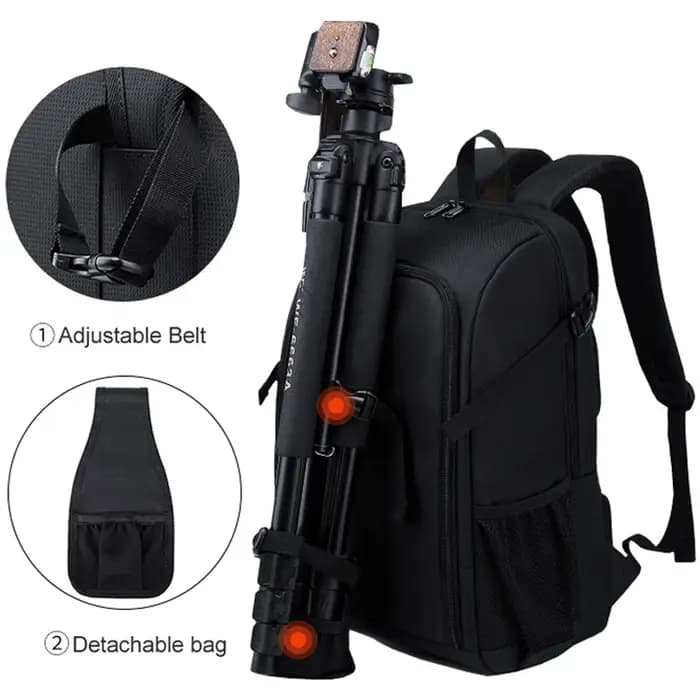 Sac à dos étanche pour appareil photo de grande capacité