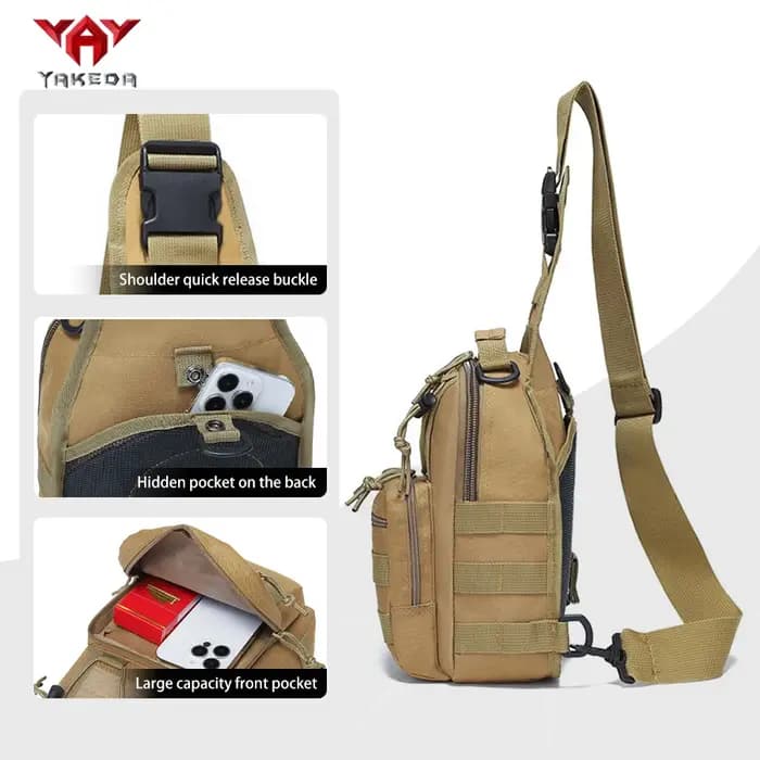 YAKEDA Sac à bandoulière extérieur multifonctionnel