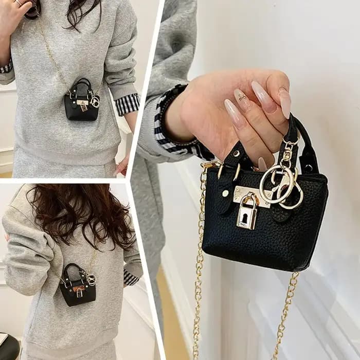 Sac carré tendance pour femme avec fermoir