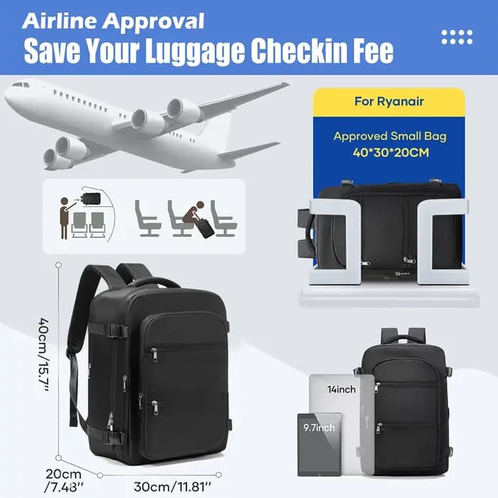 Sac à dos de voyage Ryanair 40x30x20
