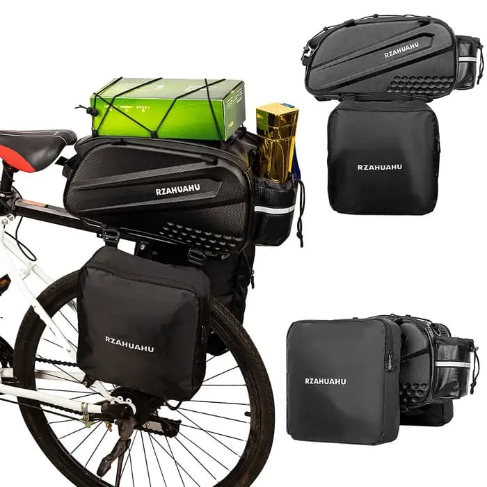 Sac de siège arrière de vélo étanche avec 2 sacs latéraux