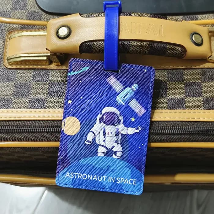 Étiquette à bagages créative astronaute