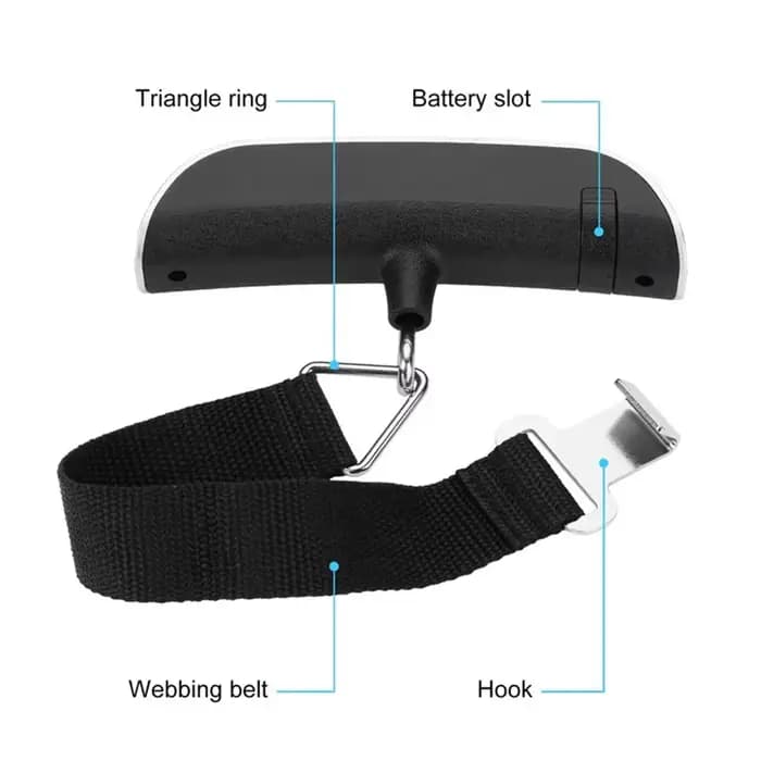Balance suspendue Portable 50kg, balance électronique pour bagages à main, valise à affichage numérique, sac de voyage de 110lb, outils de pesage