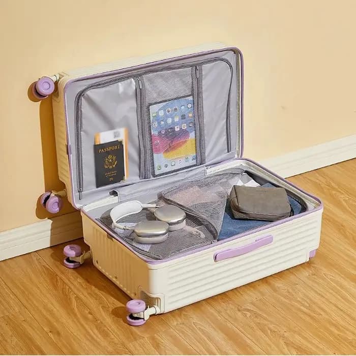 Nouvelle valise à roulettes multifonctionnelle avec ouverture frontale pour ordinateur portable