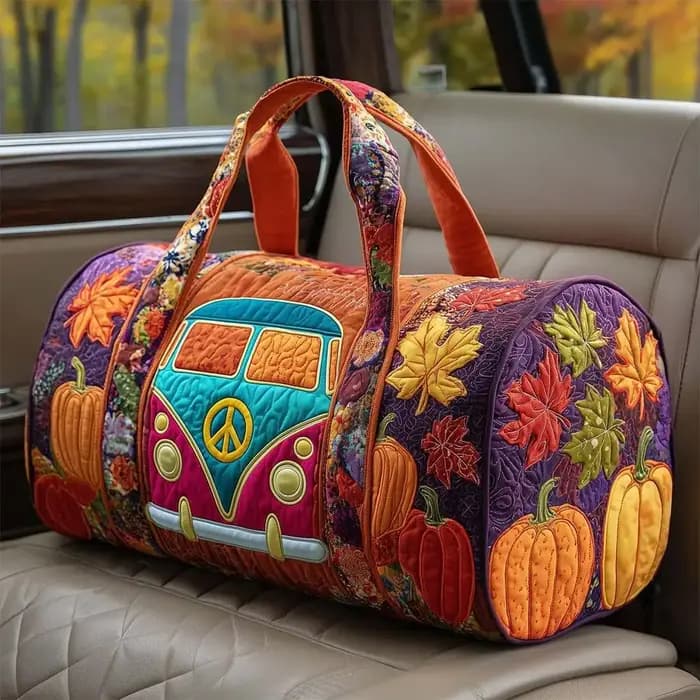 Sac de voyage matelassé en coton de la série Bus
