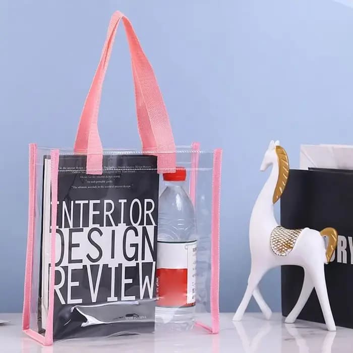 Sac fourre-tout transparent en PVC de grande capacité