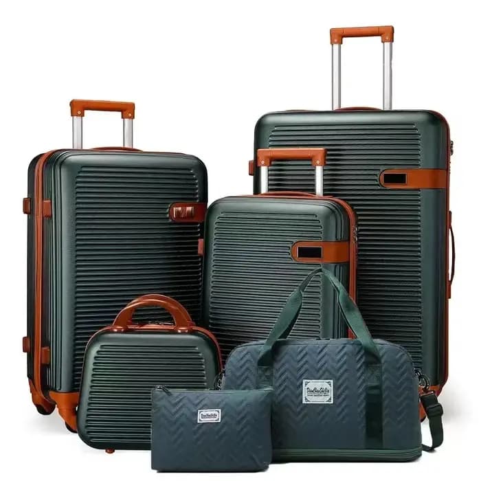 Ensemble de bagages 4 pièces : valise à main approuvée par TSA 20/24/28 pouces + trousse de toilette de 12
