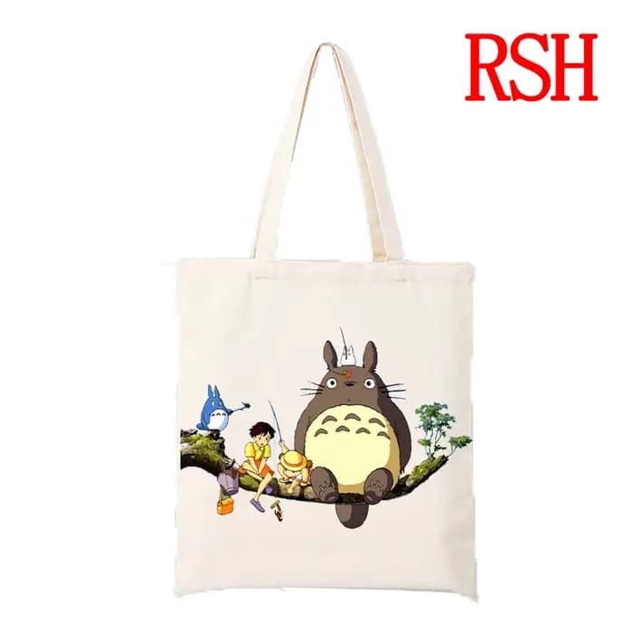 Sacs en toile Totoro pour femmes, sac à main, sac de shopping, motif d'anime mignon de Miyazaki, sac