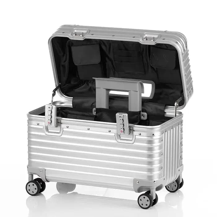 Valise cabine de voyage petite bagage en métal 100% aluminium valises à roulettes