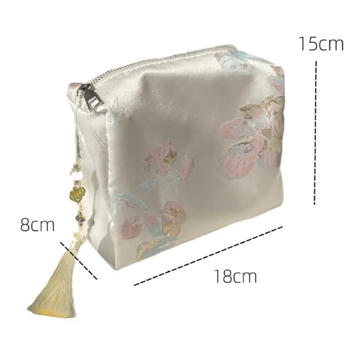 Sac à cosmétiques élégant à fleurs pour femmes