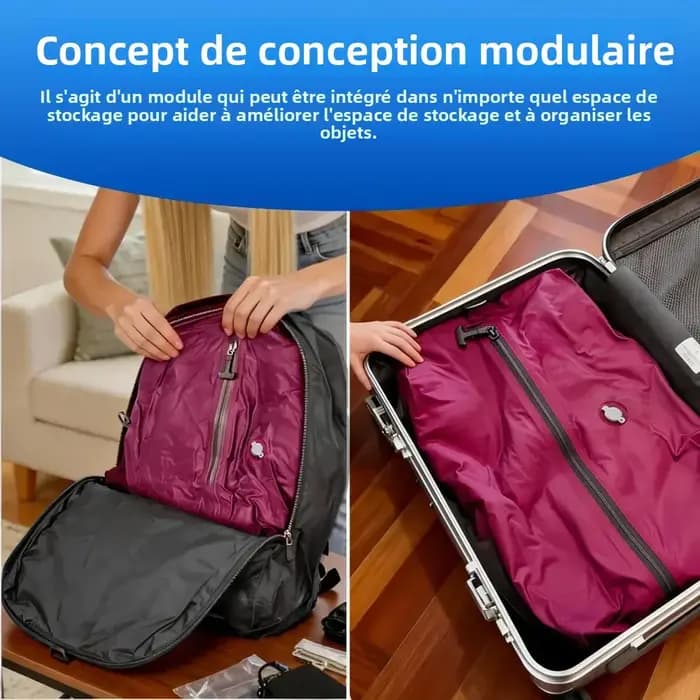 Sac de Rangement Sous Vide pour Vêtements avec Pompe Électrique Rechargeable USB