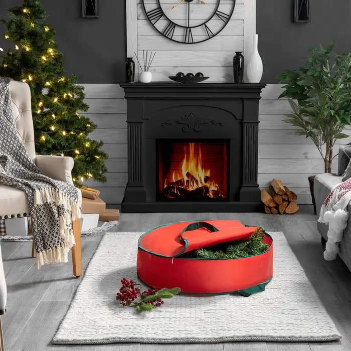 Sacs de rangement de couronnes de Noël pliables durables sac