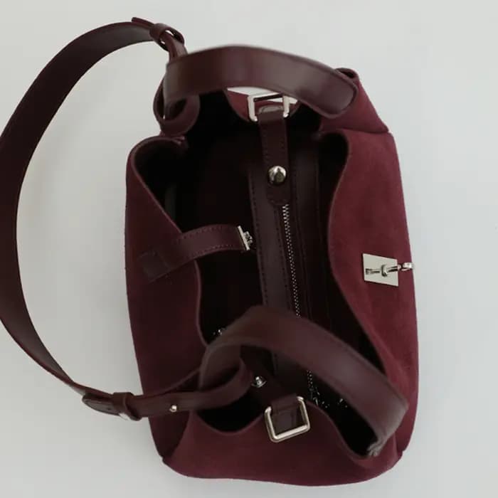 Sac à main personnalisé en cuir suédé pour femme