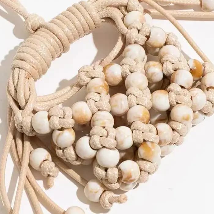 Nouveau Mini Sac à Bandoulière en Corde Tressée