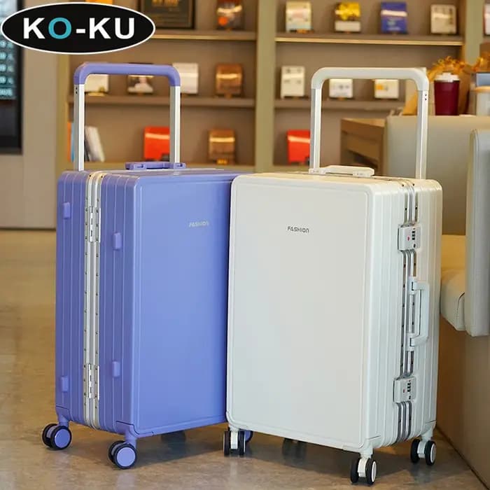 KU Ultra léger cadre en aluminium large chariot bagages femme grande capacité valise muet roue universelle mot de passe