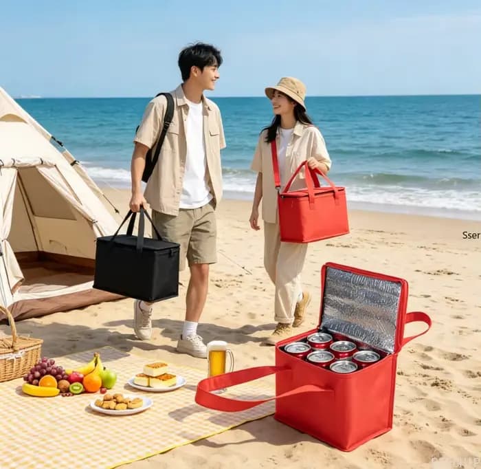 Sac isotherme portable pliable pour pique-nique