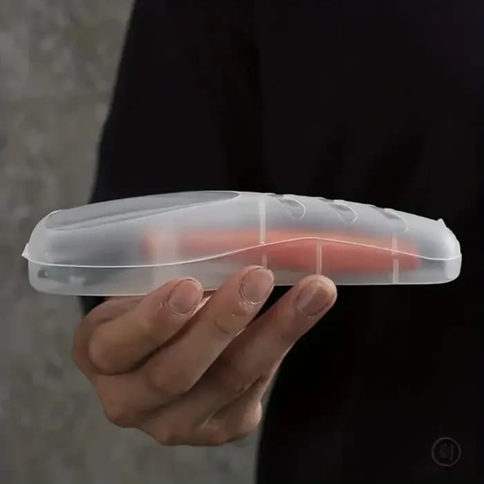 Boîte de rangement de rasoir de voyage transparente