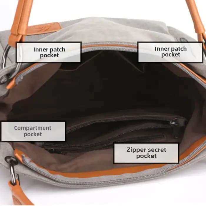 Sac à bandoulière en toile de luxe pour femme