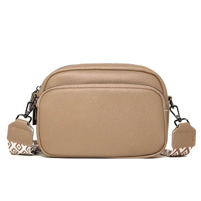 Sac bandoulière élégant en cuir véritable pour femme