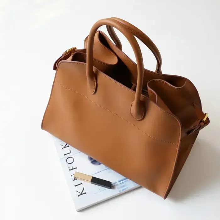Sac fourre-tout de luxe pour femme en cuir véritable