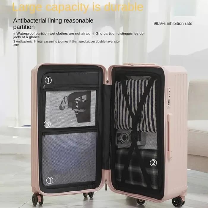 Valise 30 "bagages de grande capacité hommes et femmes universel mot de passe à cinq roues boîtier de chariot étudiant voyage porte-bagages