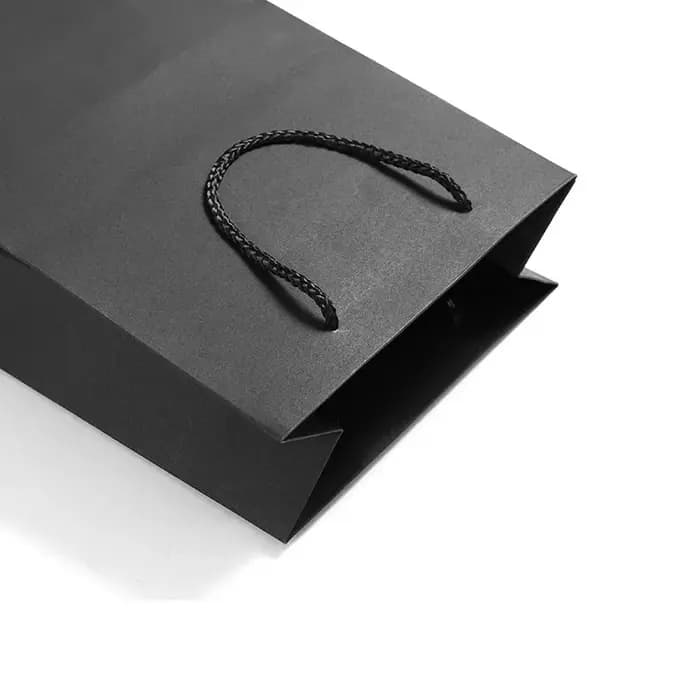 Sac cadeau en papier noir Simple de haute qualité
