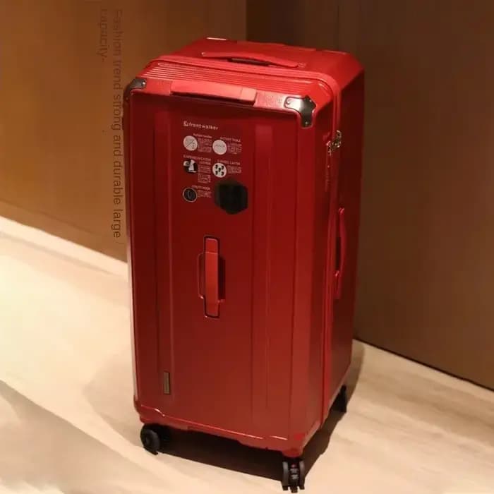Valise de grande taille avec porte-bagages de frein à cinq roues