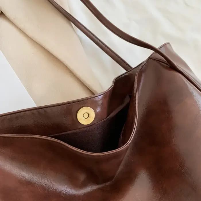 Sac fourre-tout en cuir Pu souple pour femmes