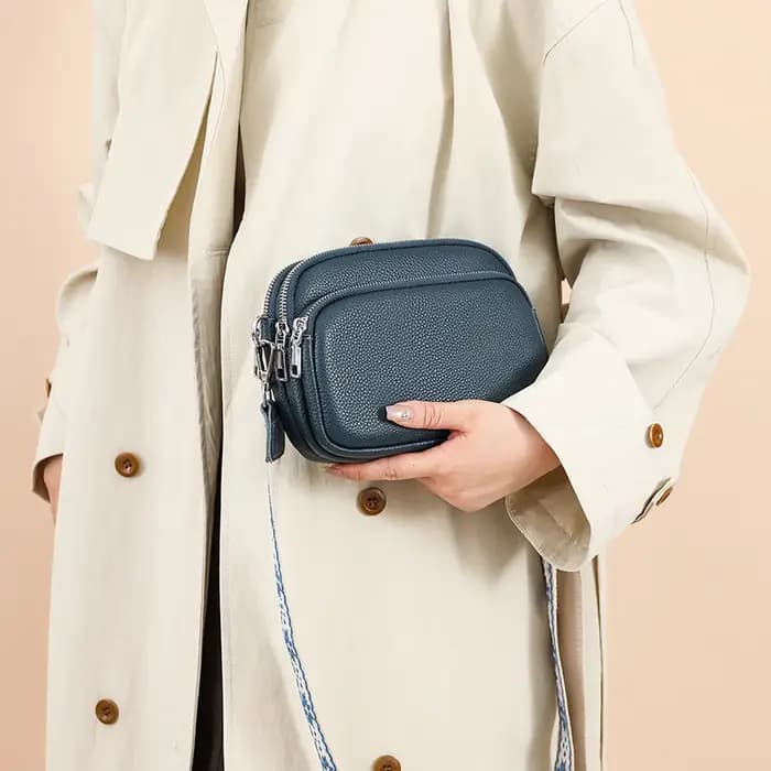 Sac bandoulière mini en cuir véritable tendance pour femme