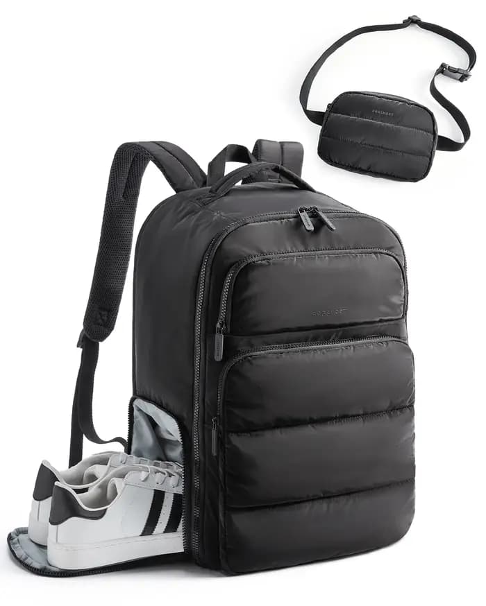 BAGSMART 35L sac à dos de voyage pour hommes 17.3 pouces sac à dos de transport approuvé au vol rési