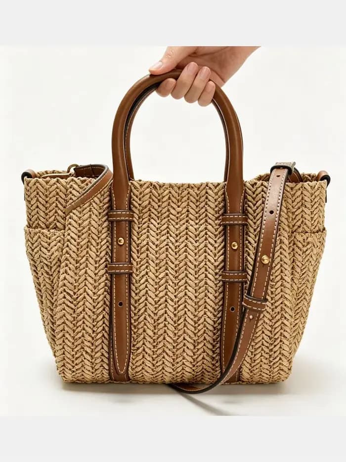 Nouveau Sac à Main Tressé en Herbe pour l'Été 2026 – Mini Sac Bandoulière Polyvalent Tendance pour le Shopping