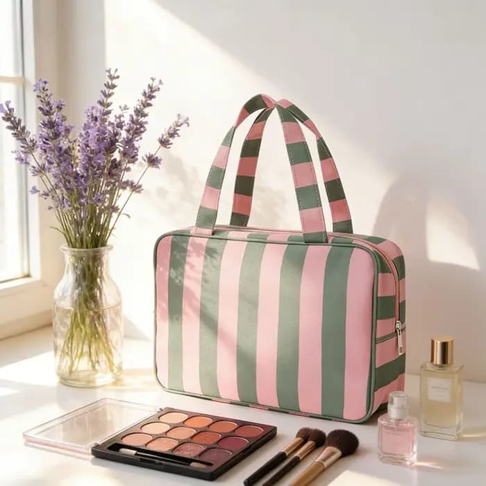 Sac de voyage élégant grande capacité pour cosmétiques – Idéal pour les voyages d'affaires et usage quotidien – Spacieux et en polyester – Cadeau parfait