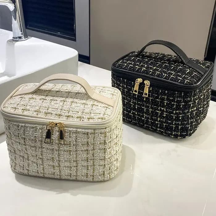 2025 nouveau sac pour femmes tricoté Style sac de maquillage Portable