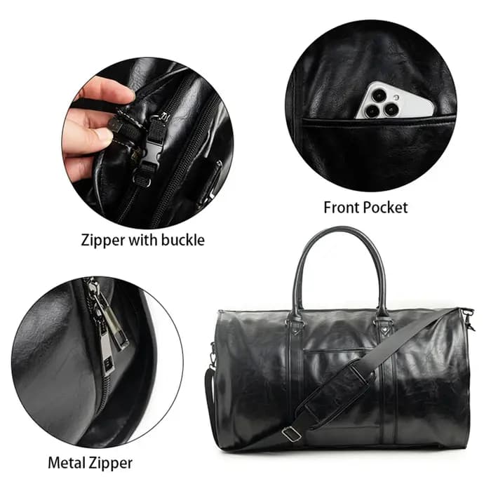 Sac de voyage en cuir pliable