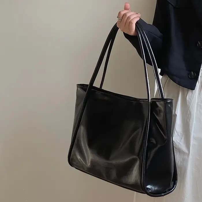 Sacs fourre-tout en cuir PU solide pour femme