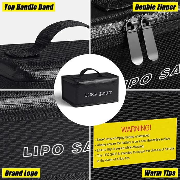 Sac de protection ignifuge pour batterie Lipo