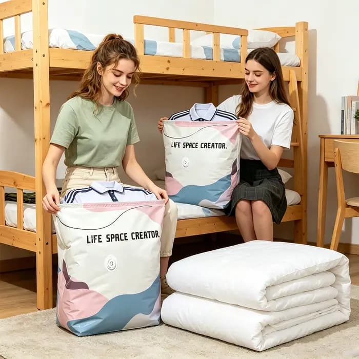Sacs sous vide pour vêtements, portables, réutilisables, hermétiques, sacs de rangement sous vide pour vêtements, oreillers, couettes, literie