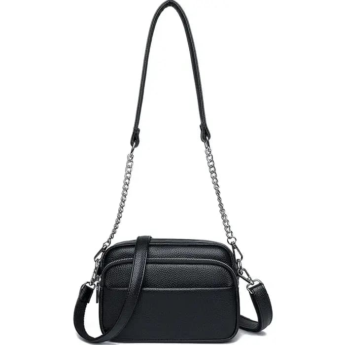 Luxe beaucoup de poche en cuir véritable femmes sacs à bandoulière femme