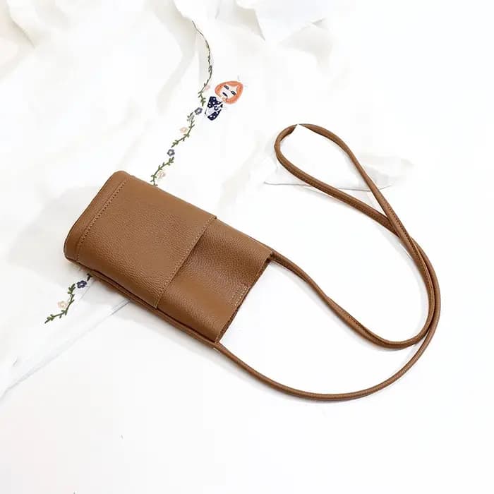 Petit sac à bandoulière en cuir Pu souple pour femmes