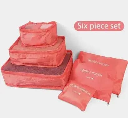 Sacs de voyage pour bagages, 6 pièces, sac de rangement pour sous-vêtements et chaussures, pochette