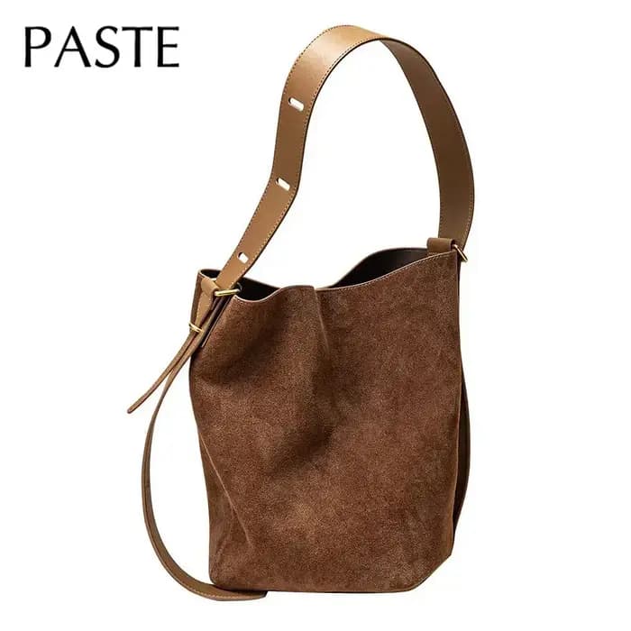 Sac à main en cuir de vachette suédé pour femme