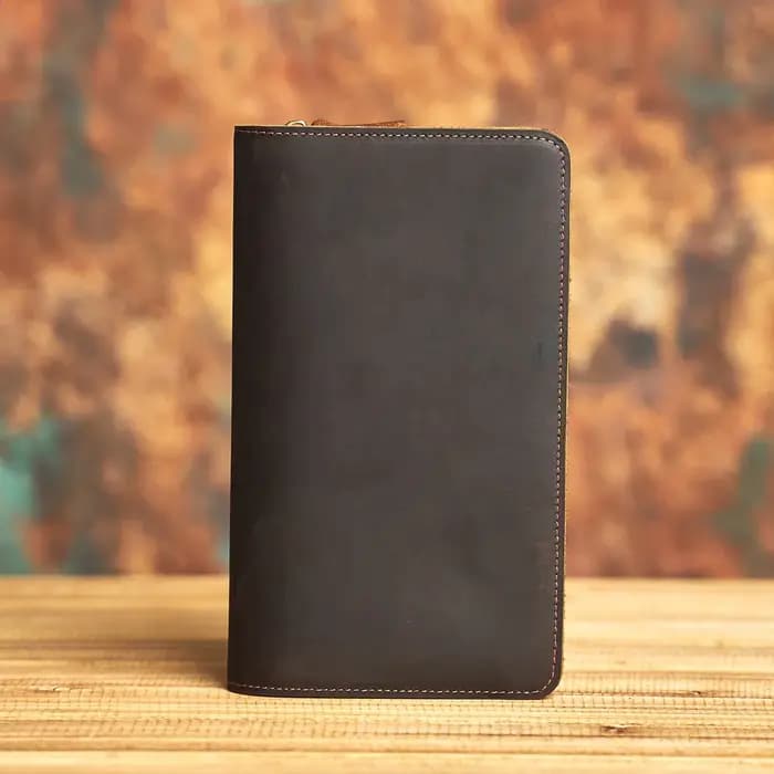 Pochette en cuir véritable pour homme