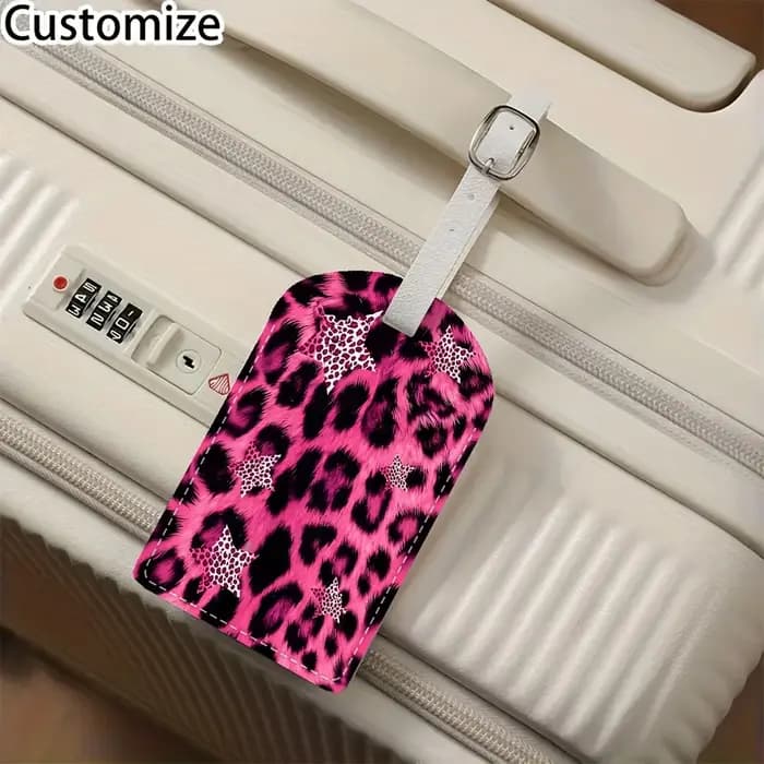 Étiquette de bagage de voyage avec nom et information d'identification