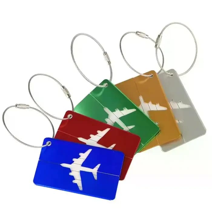 Étiquette de bagage en alliage d'aluminium pour avion