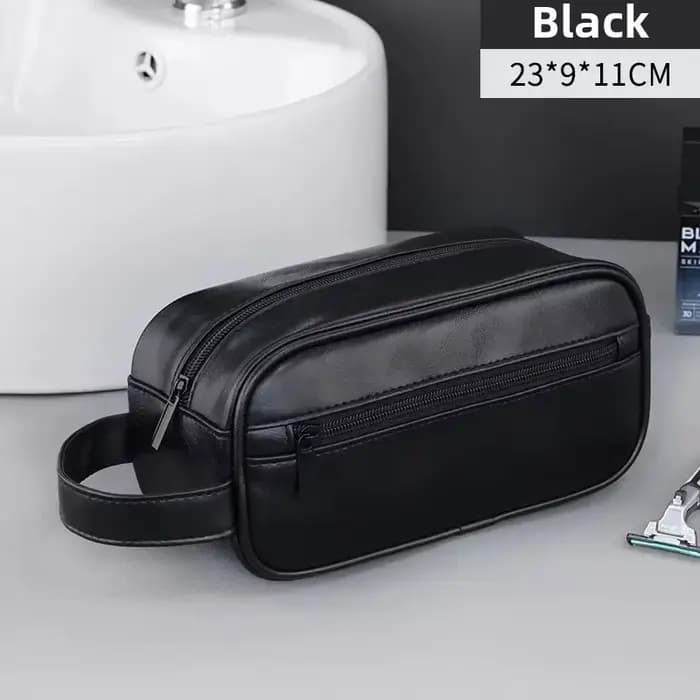 Trousse de toilette multi-poches en PU pour femmes et hommes, sacs de maquillage essentiels de voyag