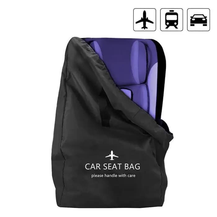 Noir pour avion porte vérifier sac grand pour poussette siège de voiture sac de rangement bébé poussette sac poussette couverture landau sac de voyage