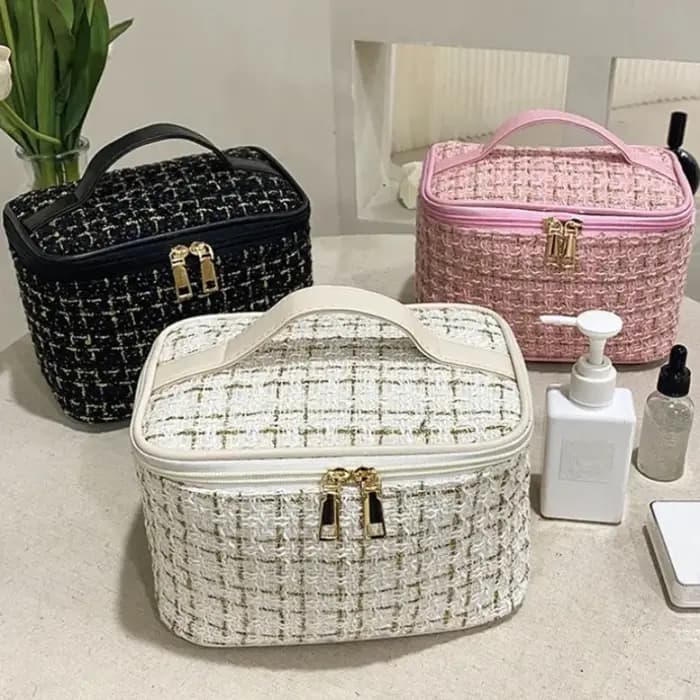 2025 nouveau sac pour femmes tricoté Style sac de maquillage Portable