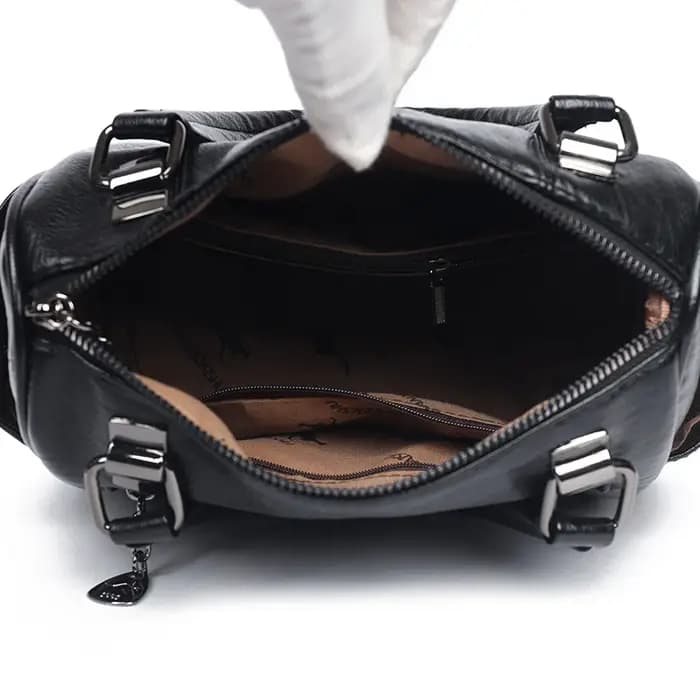 Sac fourre-tout Vintage en cuir PU solide pour femmes