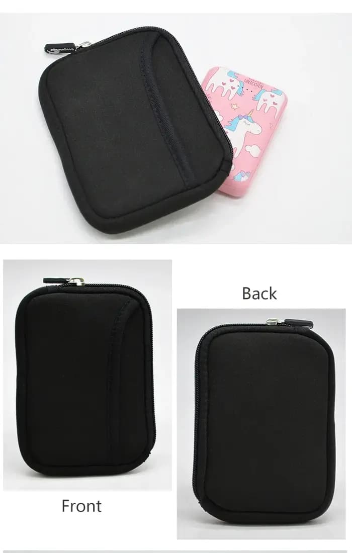 Petit sac de rangement en néoprène pour voyage, accessoires numériques, pochette pour gadgets, support pour écouteurs, sac Portable pour câble de données USB