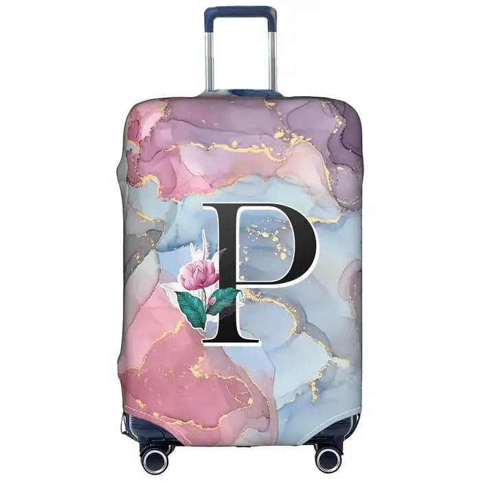 Ensemble de valises de voyage adaptées aux housses en tissu extensible de 18 à 32 pouces, accessoires de voyage, housses de bagages, série Whitemarble